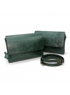 Женская зеленая кожаная сумка «Вианн»