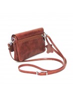 Рыжая кожаная сумочка кошелёк «Лисиа»