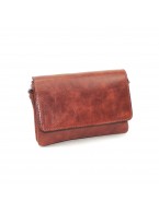 Рыжая кожаная сумочка кошелёк «Лисиа»