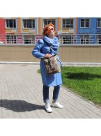 Сумка-рюкзак бежевая женская кожаная «Венди»