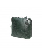 Зеленая женская кожаная сумка «Тинна»