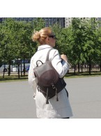 Рюкзак кожаный бежевый «Лесси»