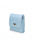 Голубая кожаная сумка «Адели»