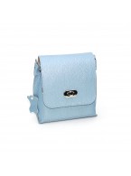 Голубая кожаная сумка «Адели»