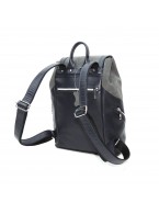 Сине-серый кожаный рюкзак «Тиара»
