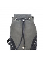 Сине-серый кожаный рюкзак «Тиара»