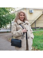 Женская черная кожаная сумка «Келен» Без тиснения