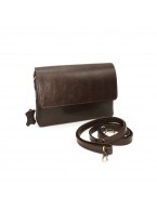 Женская коричневая кожаная сумка «Асиа» Без тиснения