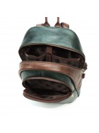 Комбинированный кожаный рюкзак «Анди» коричнево-зеленый