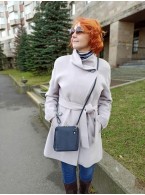 Синяя женская кожаная сумка «Дина»