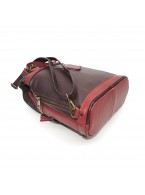 Бордовая кожаная сумка рюкзак «Бэсси»