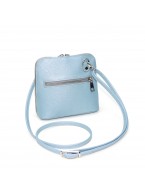 Голубая женская кожаная сумка «Ивон»