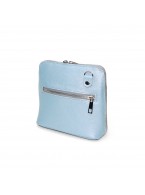 Голубая женская кожаная сумка «Ивон»