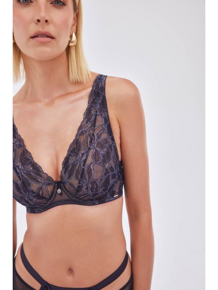 Бюстгальтер Alles Glow M Bralette Navy Blue