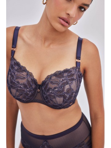Бюстгальтер Alles Glow PU Navy Blue