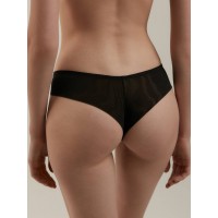 Трусы Conte Satin 6128 Карамель с черным