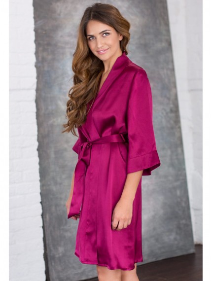 Шелковый халат Mia-Mia Rosemary 15143 Вишневый