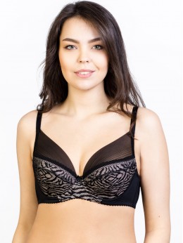 Бюстгальтер Valeria 012044 Черное на пионе