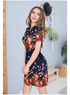 Платье домашнее Mia-Mia Nelly 16370 Цветы на синем
