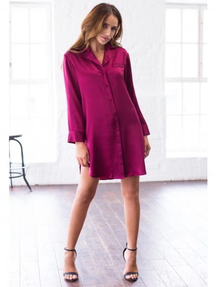 Шелковая сорочка Mia-Mia Rosemary 15146 Вишневый