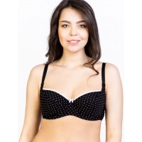 Бюстгальтер Valeria 010020 Черный с белыми точками Бюстгальтер Valeria 010020 Черный с белыми точками
