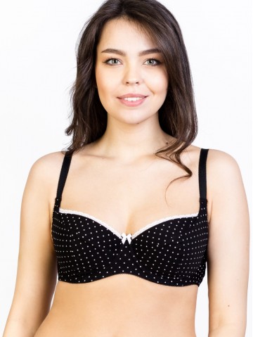 Бюстгальтер Valeria 010020 Черный с белыми точками