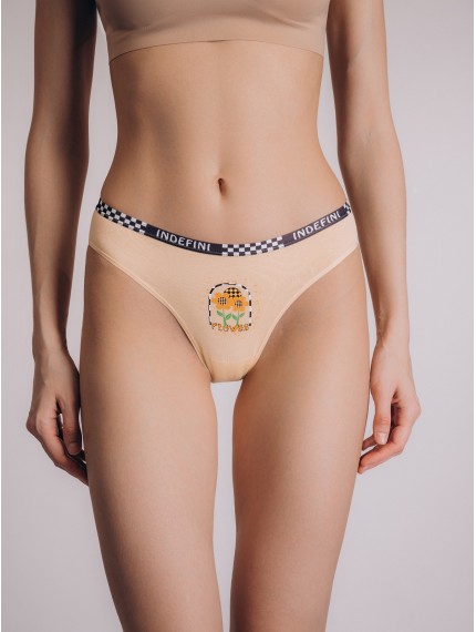 Женские трусы Indefini с принтом 3349LUF