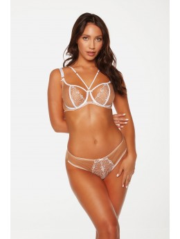 Трусы-бразилиана Bella Misteria Subtle Temptation Brazilian White-beige