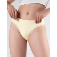 Хлопковые светло-желтые стринги Indefini 1268LDS Хлопковые светло-желтые стринги Indefini 1268LDS