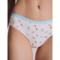 Хлопковые трусы-слипы с забавным принтом Indefini 3224LUB