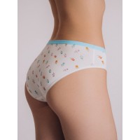 Хлопковые трусы-слипы с забавным принтом Indefini 3224LUB