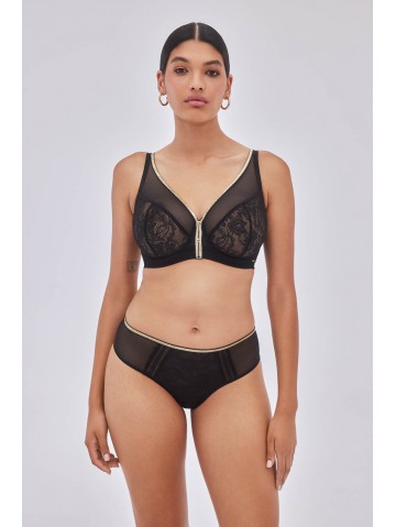 Трусы-бразилиана Alles Chiara Black-Gold