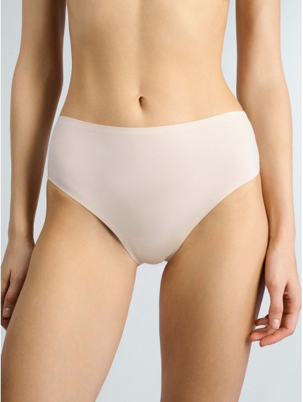 Женские бесшовные трусы стринги-танга молочные 5098WDV