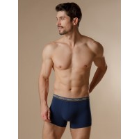 Синие хлопковые мужские боксеры Indefini 4034MUG