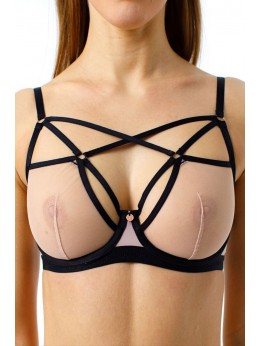 Бюстгальтер "мягкая чашка" со стрэпами Topless Coquette Revue 83126-25