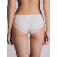 Кружевные белые женские слипы Indefini 5020LUF
