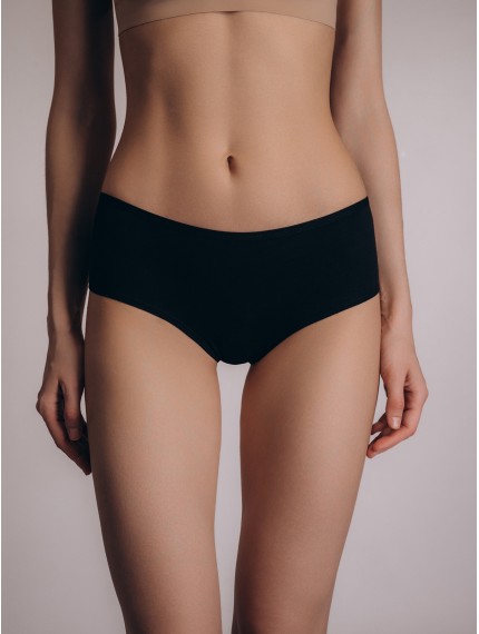 Женские чёрные трусы-слипы с кружевом 5057LUF