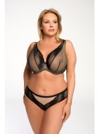 Трусы-бразилиана Bella Misteria Black Swan Czarny-bezowy