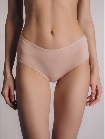 Женские бежевые трусы-слипы с кружевом 5058LUF