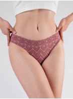 Женские кружевные стринги лиловые Indefini 1262LDS