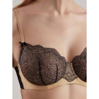 Бюстгальтер Conte Satin 6175 Карамель с черным