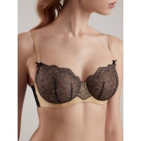 Бюстгальтер Conte Satin 6175 Карамель с черным
