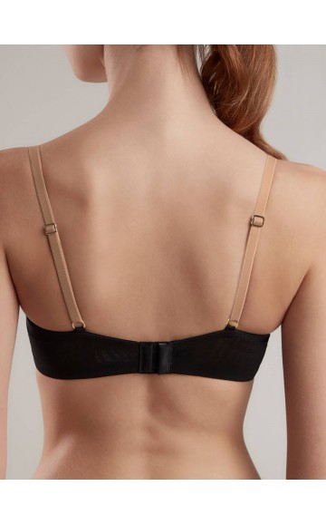 Бюстгальтер Conte Satin 6175 Карамель с черным
