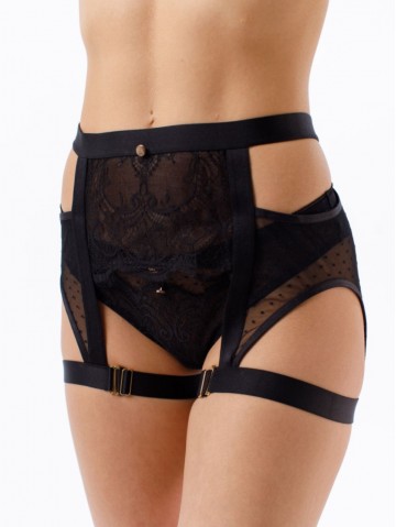 Пояс для чулок Coquette Revue DOTS 66114 Черный