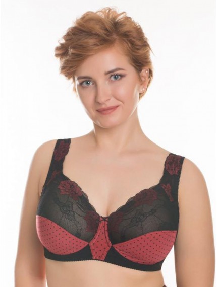 Бюстгальтер Valmira 1113 LAUREN Гранатовый в крапинку (sale)