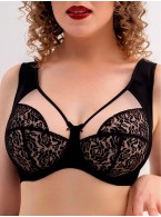 Бюстгальтер Sermija Soft 48 Черный с крем-брюле (распродажа)