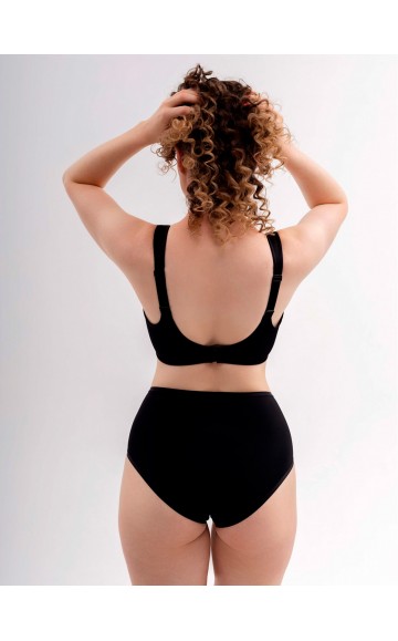 Бюстгальтер Sermija Soft 48 Черный с крем-брюле (распродажа)