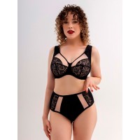 Бюстгальтер Sermija Soft 48 Черный с крем-брюле (распродажа)