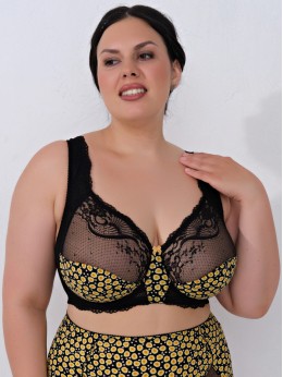 Бюстгальтер Valmira 1112 MARTA Черный с желтым (SALE)