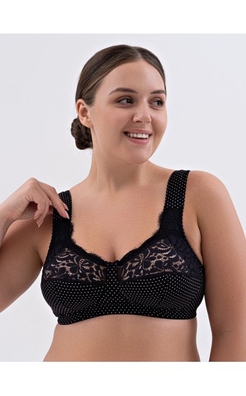 Бюстгальтер Valmira 1101 ROSE Чёрный в крапинку (sale)